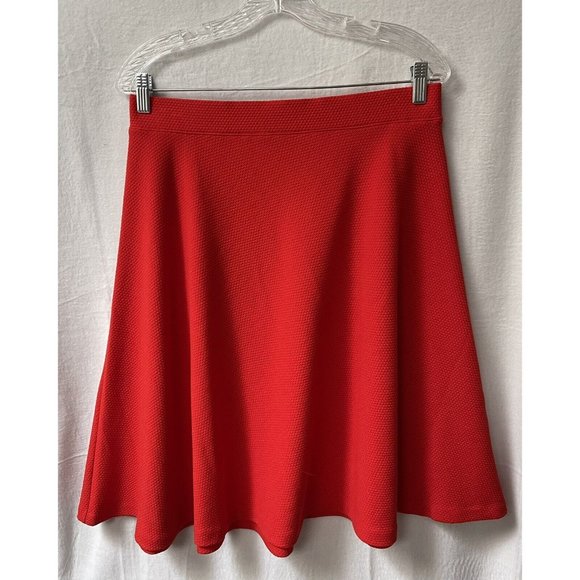 Talbots Skirt Orange Womens 8 Stretch A Line Midi Textured New - Picture 1 of 8